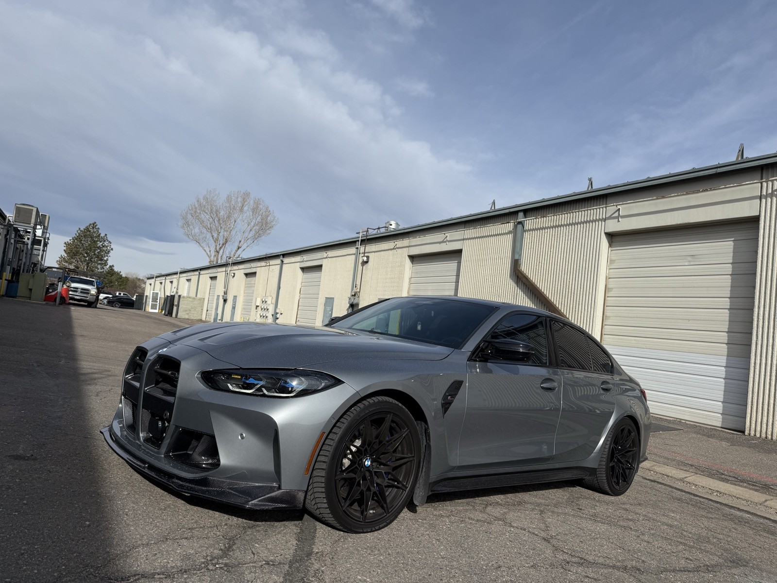 BMW M3 before - full car with dark wheels