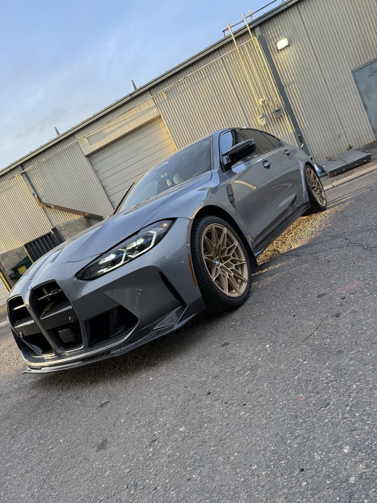 BMW M3 gold wheels close-up