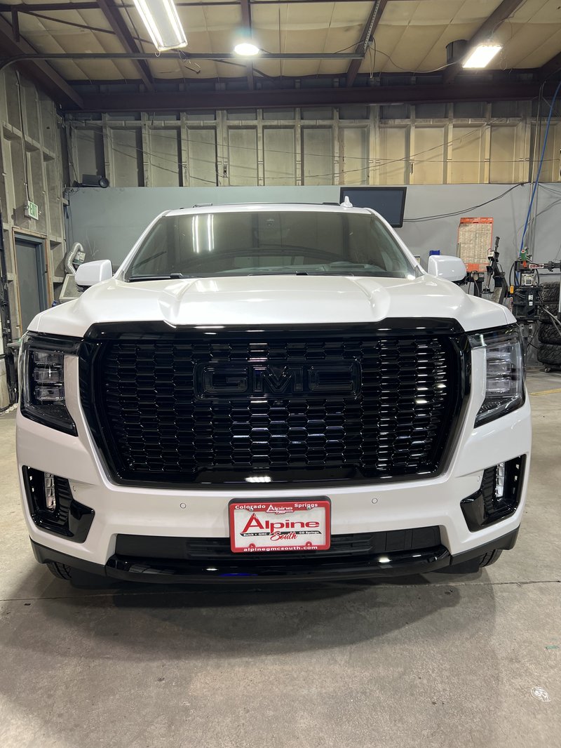 White Yukon Denali chrome delete blacked out