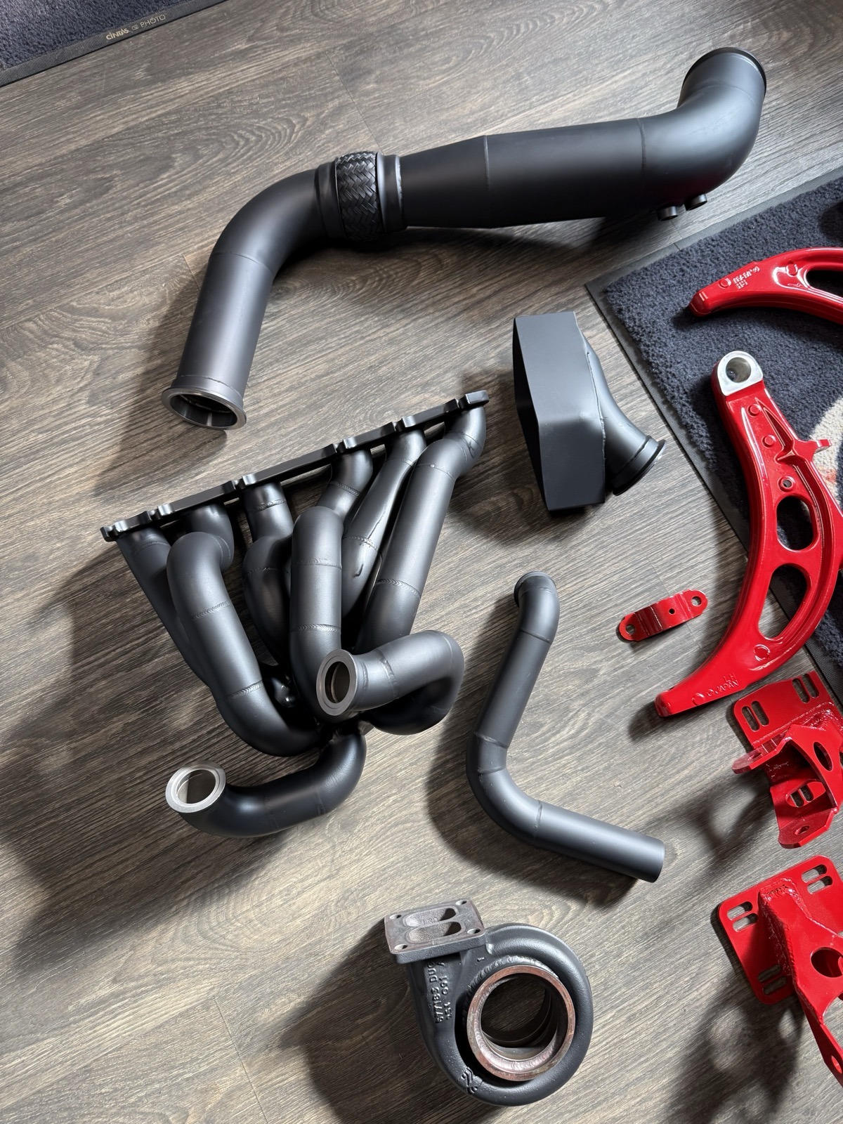 Cerakoted exhaust headers and turbo piping Denver