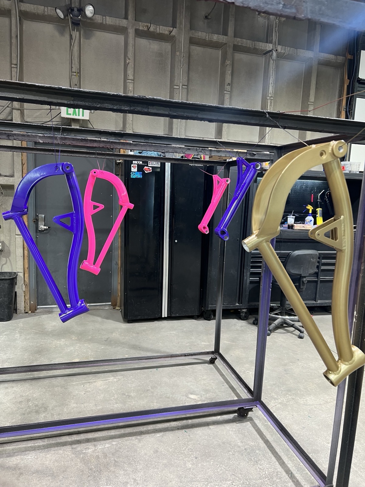 Multi-color control arms powder coated Denver CO