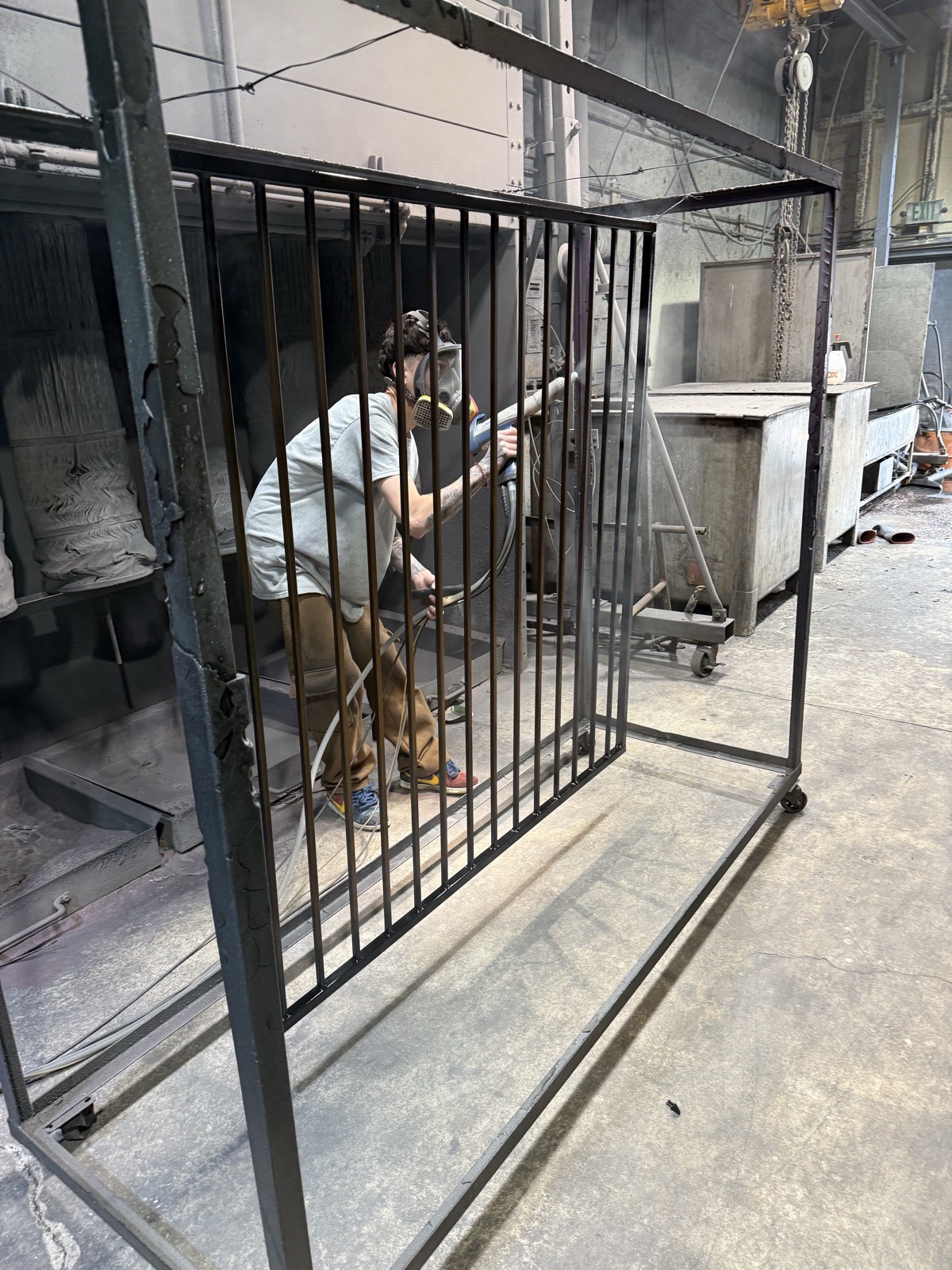 Metal gate powder coating alternate angle Denver Colorado