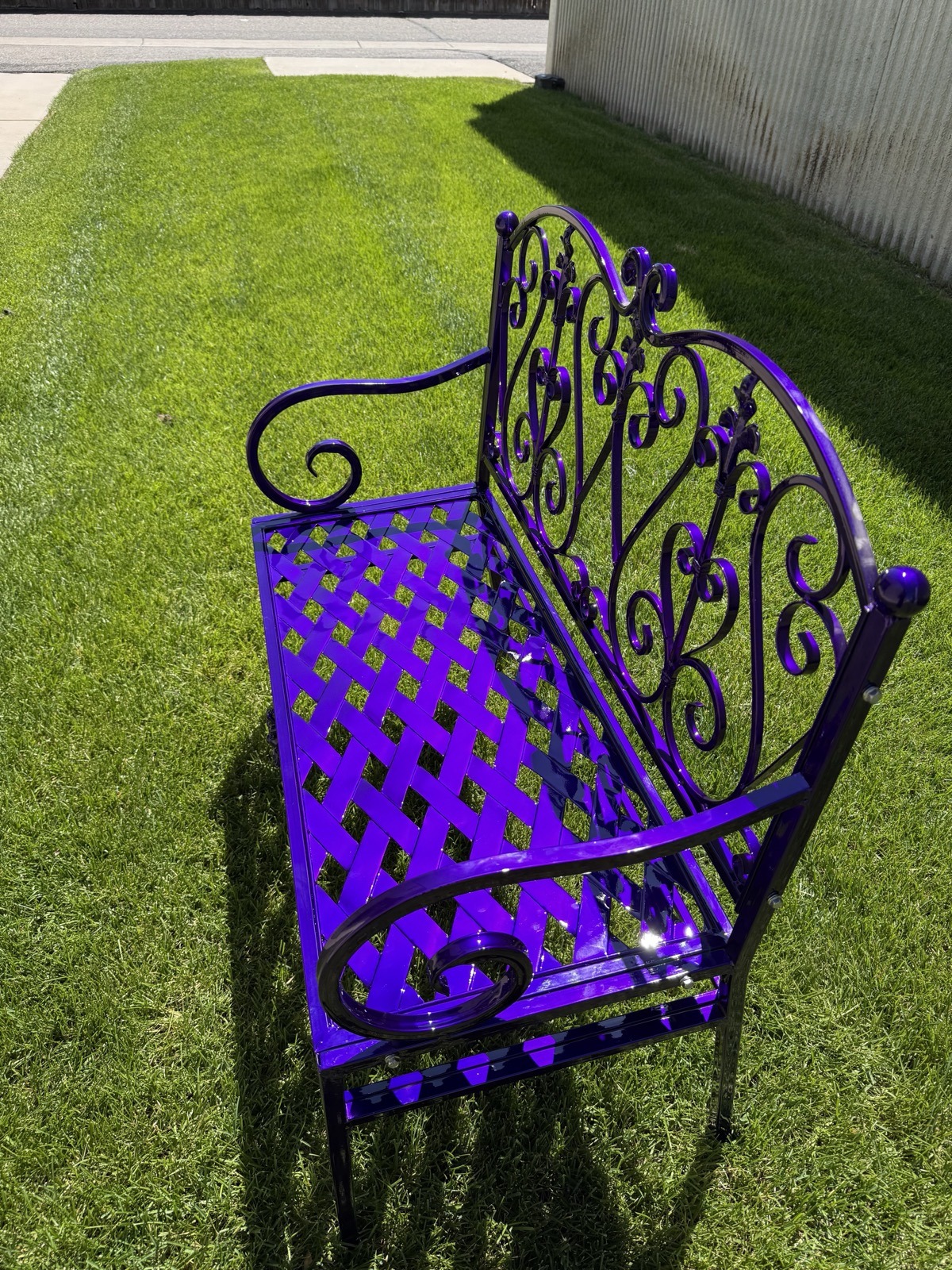 Ornate scrollwork close-up powder coated Denver CO