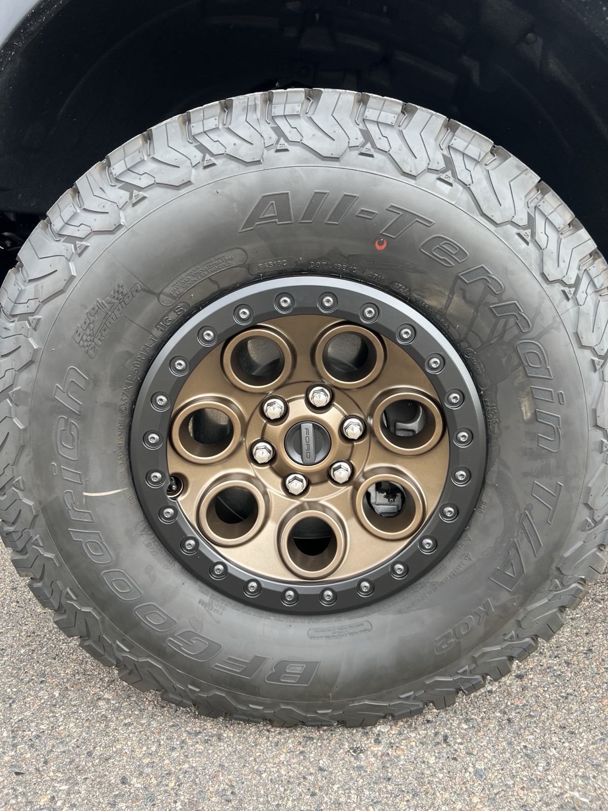 Beadlock wheel close-up powder coating Denver CO