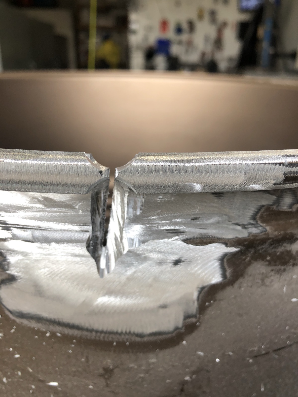 Wheel crack repair from rim edge Denver