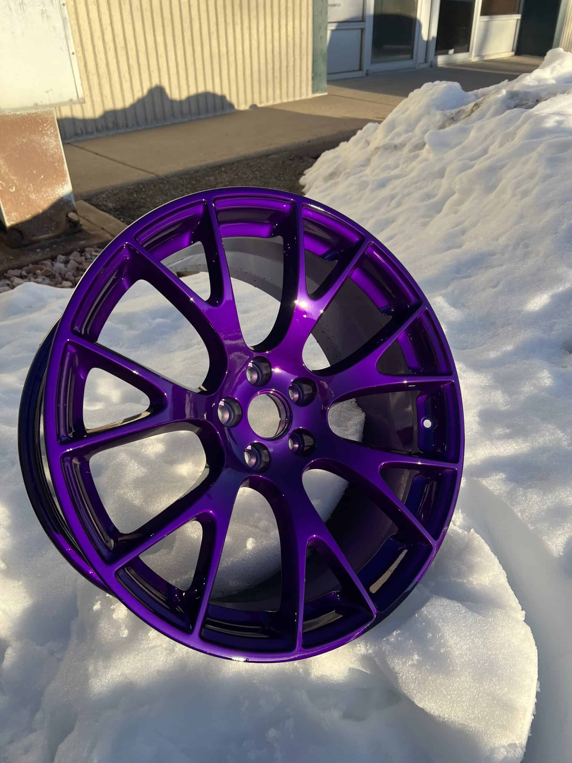 Illusion purple powder coated wheels Denver
