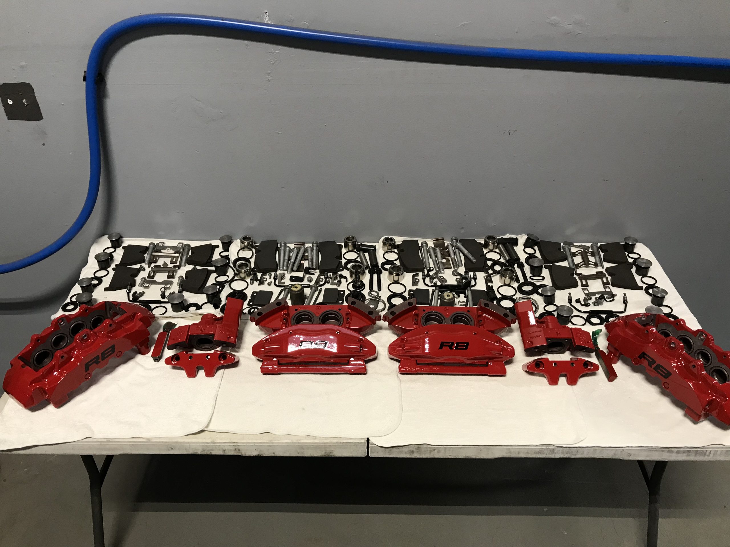 Audi R8 brake calipers powder coated Denver